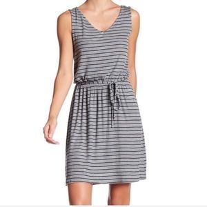 Fourteenth Place Ribbed Tie Waist Dress